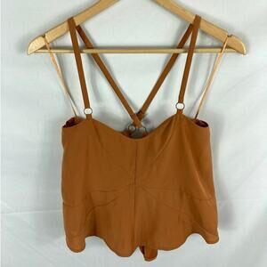 Finders Keepers Strappy Crop Top Orange Size Small
